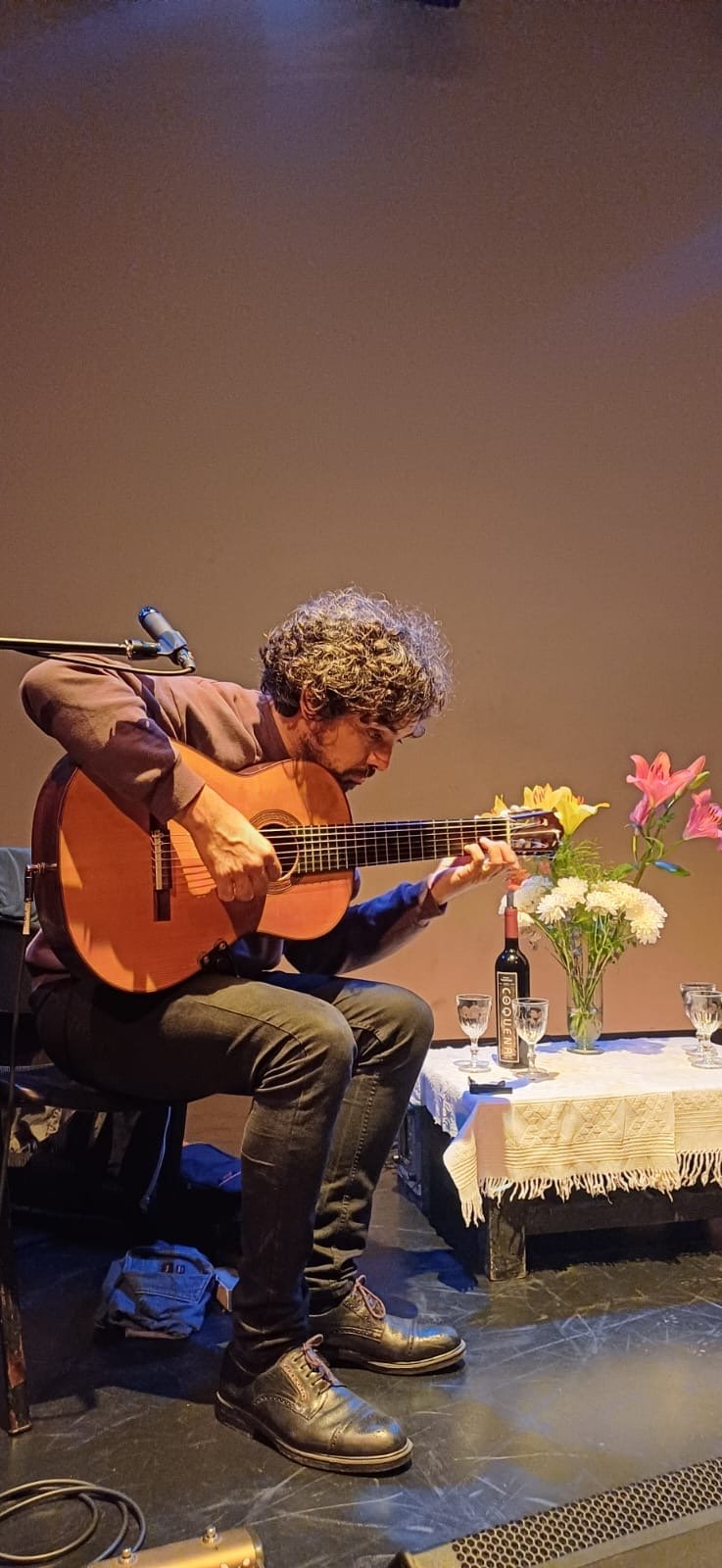 Guitarrista en el concierto de Liliana Herrero