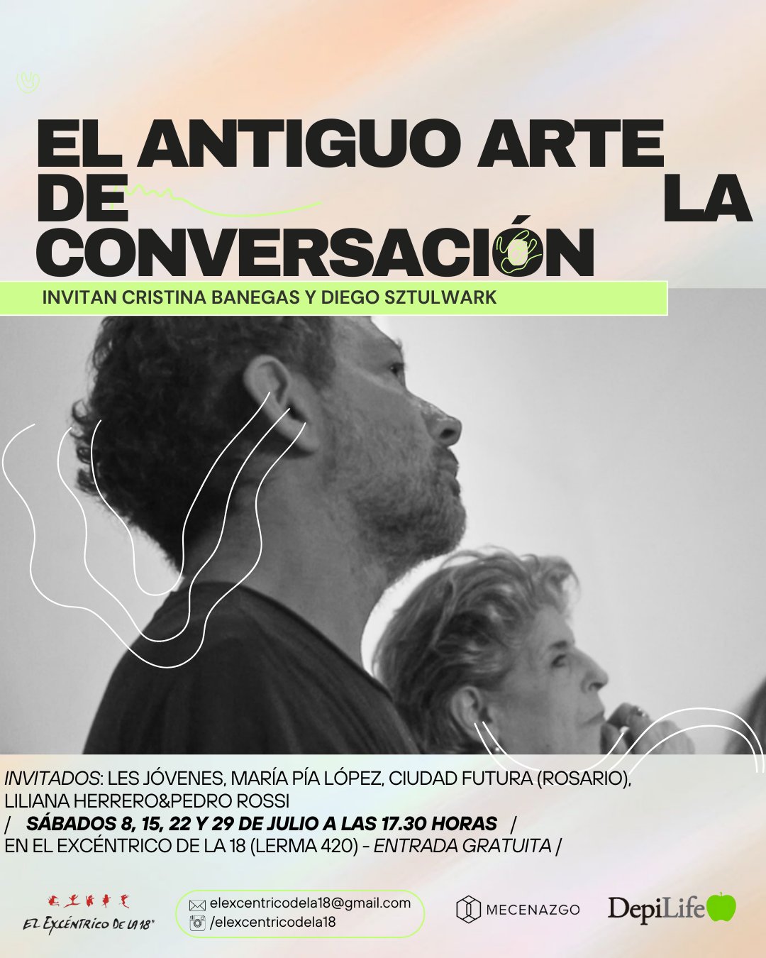 Afiche informativo, El antiguo arte de la conversación 2023